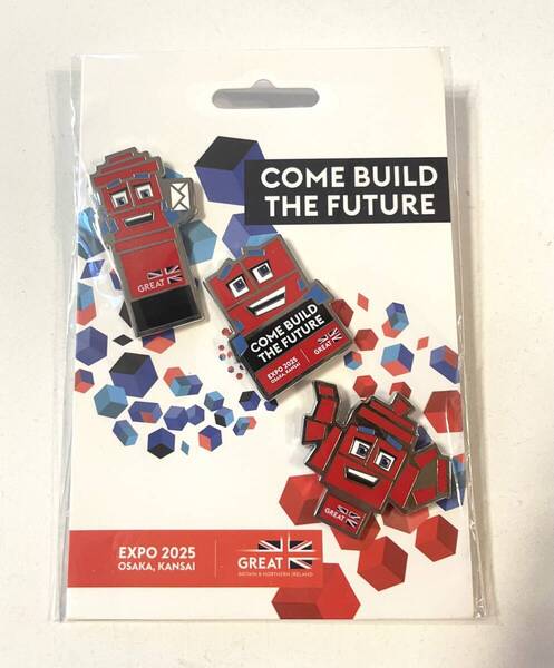 送料込み 即決 / 新品 ピンバッジ 3個セット イギリス館 / EXPO 2025 大阪関西万博