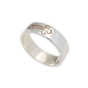 15号 17号 19号 21号 22号 ピンクゴールド クロス 925シルバーリング 925刻印あり KS-R013