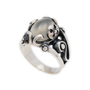 9号 19号 21号 22号 天然ムーンストーン925シルバーリング 925刻印あり KS-R019