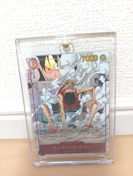 《完全未使用》 モンキー・D・ルフィ EB02-061 SEC コミパラ ONEPIECE ワンピース スリーブ+マグネットローダー付 ワンピースカード ルフィ
