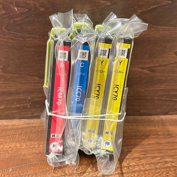 EPSON エプソン 純正インクカートリッジ IC6CL70内 さくらんぼ ICY70 イエロー 2個 ICC70 シアン 1個 ICM70 マゼンタ 1個