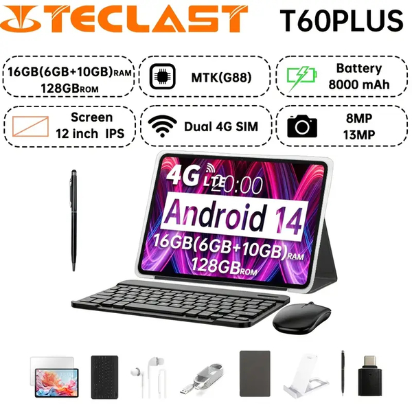 新品未開封 Teclast T60 Plus 12インチタブレット、高性能、大画面、Android14