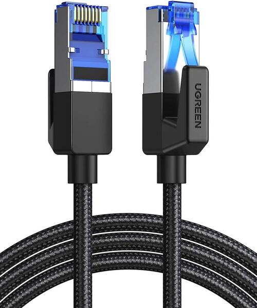 UGREEN LANケーブル CAT8 5M メッシュLANケーブル カテゴリー8 コネクタ 超光速40Gbps/2000MHz CAT8準拠 イーサネットケーブル/S582