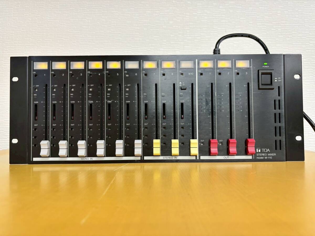 動作美品 TOA M-110 ステレオミキサー Yahoo!オークション -「toa m110」の落札相場・落札価格