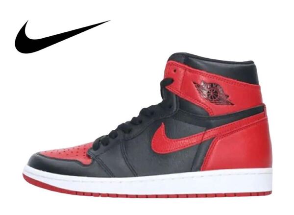 オ Nike Air Jordan 1 Retro High OG Bred ナイキ エアジョーダン ブレッド/バンド 555088-001 26.5