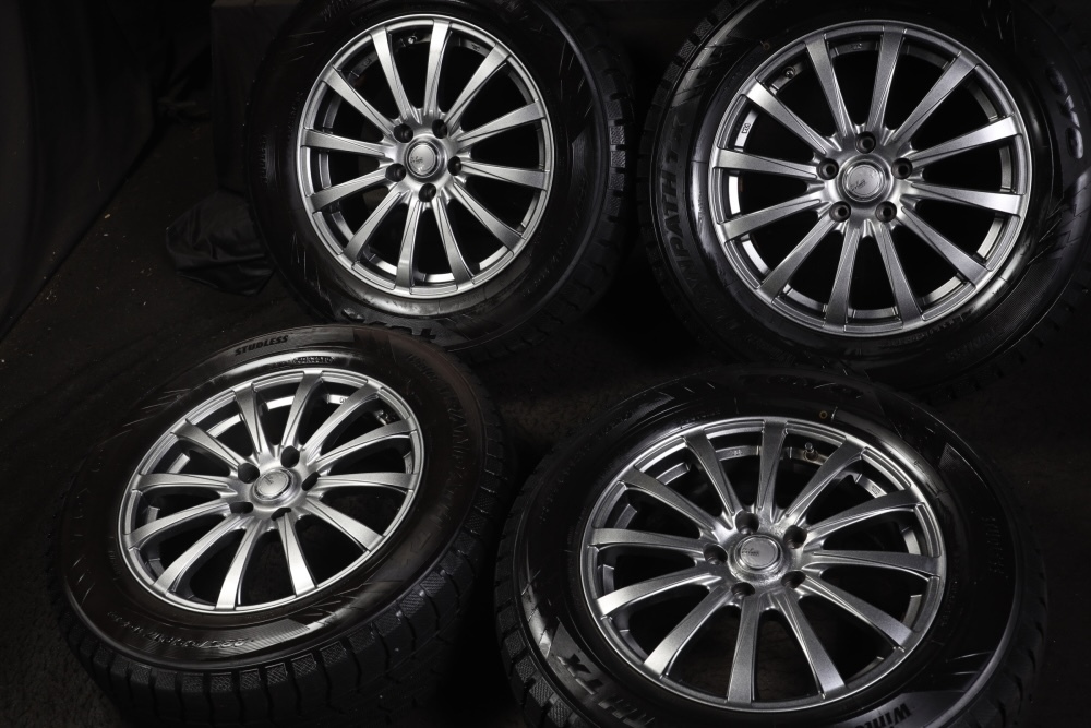 * шероховатость гора 225/65R17 местного производства TOYO зимний установлен aluminium 4шт.@SET RAV4 Harrier Vanguard CR-V X-trail CX-5 Legacy Outback 