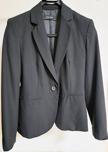 ZARA BASIC ブラックブレザー EUR 36 日本Sサイズ相当 テーラードジャケット