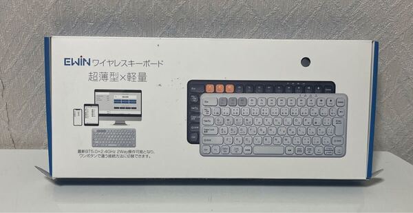 705i2914 Ewin キーボード Bluetooth ワイヤレス 無線 2.4GHz(USBレシーバー付属)コンパクト Type-C充電式 JIS基準 日本語配列 静音