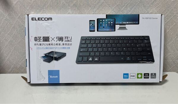 705i0801 エレコム Bluetooth キーボード パンタグラフ式 軽量 マルチOS対応 iPad Surface Chromebook ブラック TK-FBP102