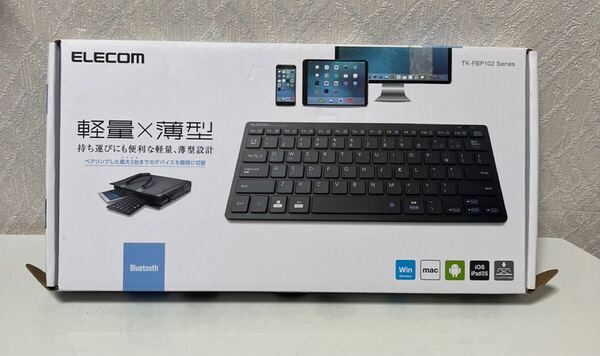 705i0802 エレコム Bluetooth キーボード パンタグラフ式 軽量 マルチOS対応 iPad Surface Chromebook ブラック TK-FBP102