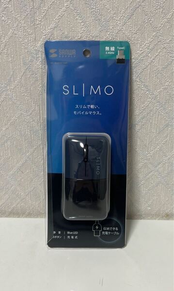 705i2008 サンワサプライ 静音ワイヤレスブルーLEDマウス 薄型 SLIMO (充電式・Type-C・ネイビー) MA-WCBS310NV