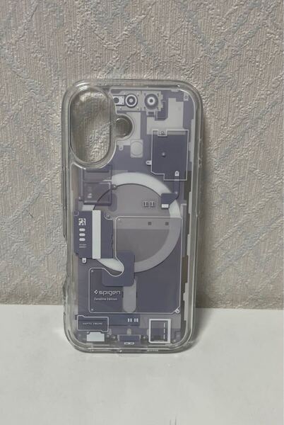705i1728 Spigen iPhone 16 ケース クリア MagSafe対応 耐衝撃 ストラップホール 黄変防止 バンパー 米軍MIL規格 ウルトラ・ハイブリッド