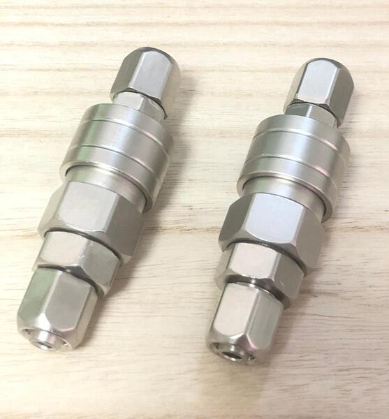 新型ワンタッチエアーカプラー☆40SP+40PPオスとメス2組セット☆ホースサイズ8×12mm☆ 自動車整備工場など