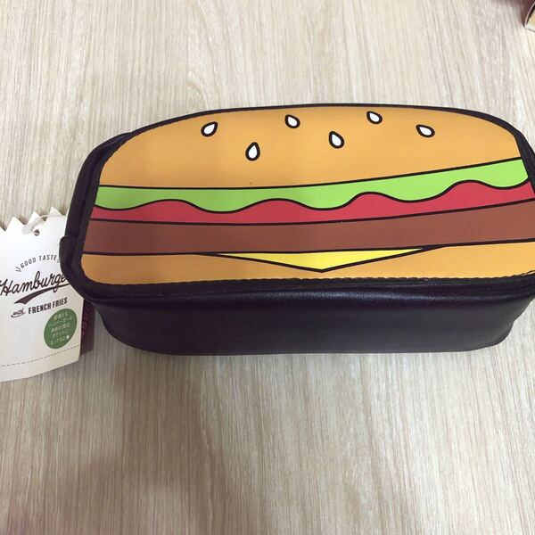 ハンバーガー ペンポーチ ペンケース 小物入れ 筆箱 ふで箱 ふでばこ