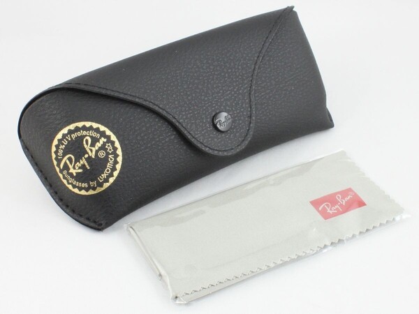 Ray-Ban レイバン サングラスケース&メガネ拭き セミハードケース ブラック 黒 サングラス付属品 メガネケース RB2140F RB2132F 収納可