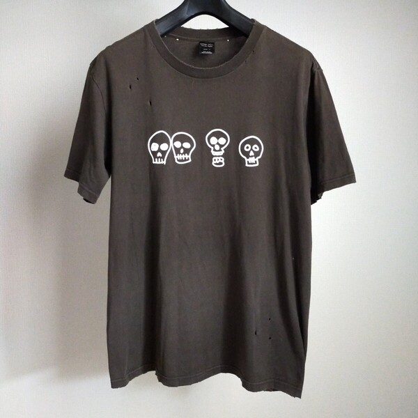 NUMBER (N)INE 05SS スカルプリントダメージTシャツ 本人期 ナンバーナイン 宮下貴裕 NIGHT CRAWLER期 エミリー期