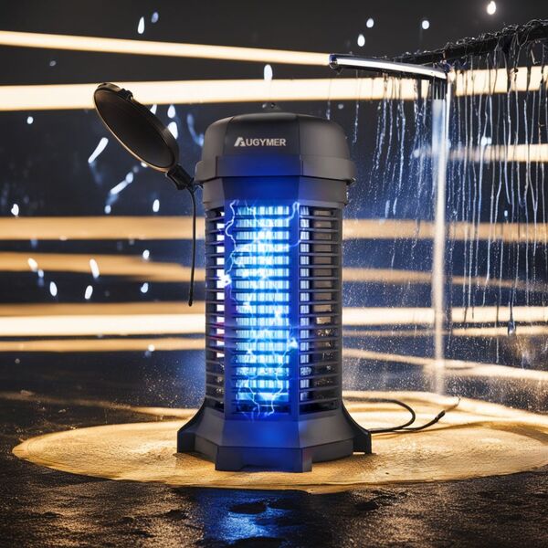 コバエ取り機 電気蚊取り器 18W IPX4防水 電撃殺虫器 捕虫器