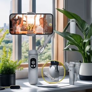 ☆スマホ用3軸折りたたみ式 LEDライト調光可能 高品質 安全設計 操作簡単 2