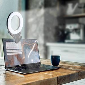 卓上クリップ式LEDリングライト 6.3インチ