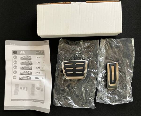 ★未使用品★Audi純正★ ステンレスペダルカバー A3(8V/8Y) A1(8X) Q2(GA) Q3(F3) TT(FV) アウディ フォルクスワーゲン ゴルフ 8V2064205