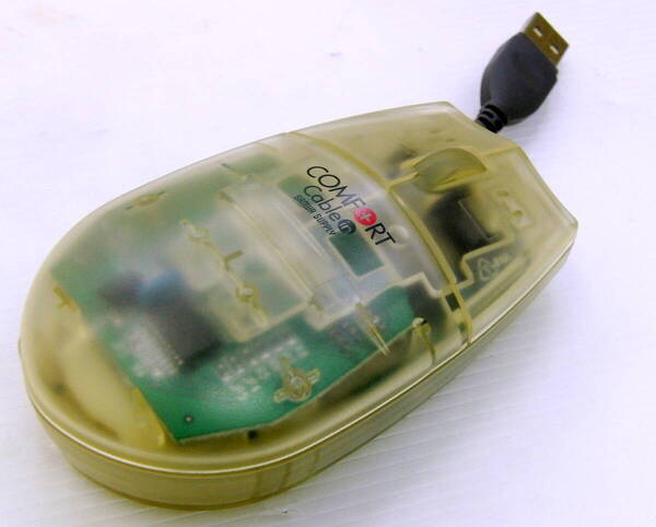 ケーブル巻き取り式 スケルトン USB ボールマウス サンワサプライ MA-C52UC