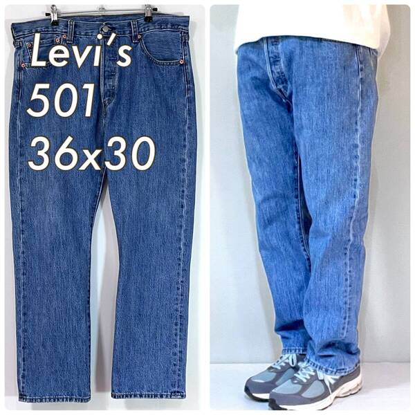 Levi's リーバイス 501 W36 L30 ミディアムストーンウォッシュ REGULAR FIT デニムパンツ ジーンズ 00501-0193 ゴールデンサイズ p25043188