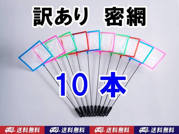 【訳あり】送料込 密網 ネット 10個 角型 即決 水槽用品 ミジンコ メダカ針子用に(ブラインシュリンプ・ゾウリムシは掬えません)
