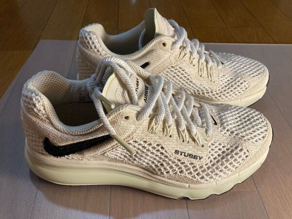 ナイキ エアマックス2013 ステューシー 23.5cm セイル メッシュ nike airmax2013 stussy スニーカー ブラック 黒