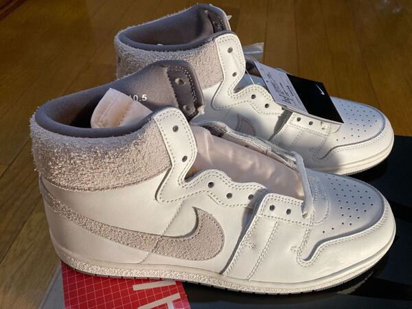 ナイキ エアジョーダン エアシップ 28.5cm テックグレー スエード nike airjordan airship ホワイト レザー ハイカット スニーカー 白 灰色