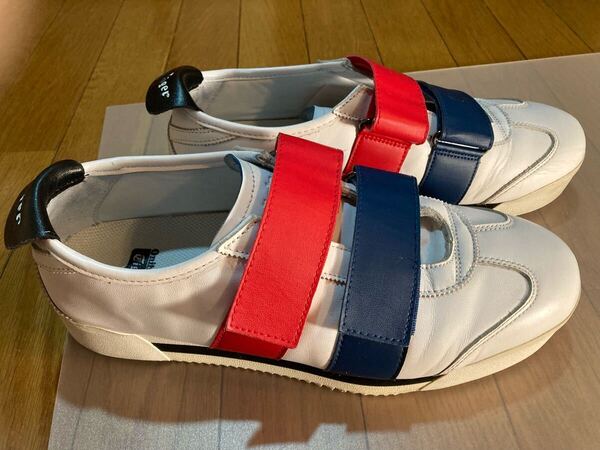 オニツカタイガー メキシコ66 ベルクロ 27.5cm onitsukatiger mexico66 ホワイト ネイビー 赤 レザー 白 レッド スニーカー