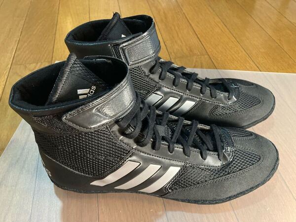 アディダス コンバットスピード5 26cm ブラック 銀色 レスリングシューズ adidas combat speed.5 メタリックシルバー ホワイト 黒 ホワイト