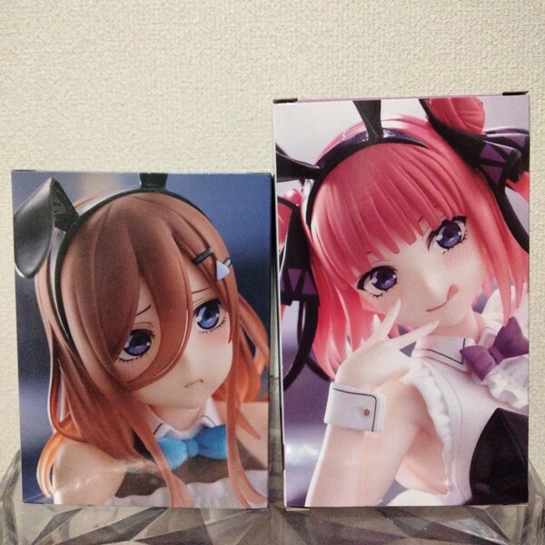五等分の花嫁 Desktop Cute 中野二乃 &三玖フィギュア〜バニー
