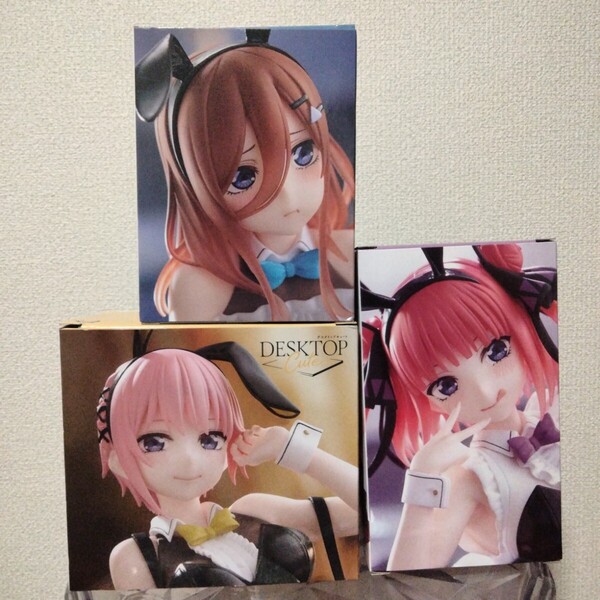五等分の花嫁 Desktop Cute 中野一花&二乃 &三玖フィギュア〜バニー
