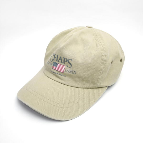 USA製 80s RL CHAPS レア ビンテージ チャップス ラルフローレン 星条旗 フラッグ コットン ベースボール キャップ アメリカ製 帽子 古着