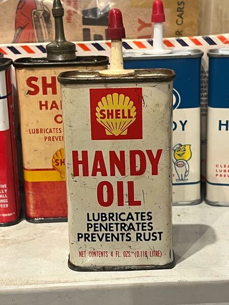 【送料無料】ビンテージ ハンディオイル缶 SHELL シェル ガレージ hotrod 1950's 1960's ②