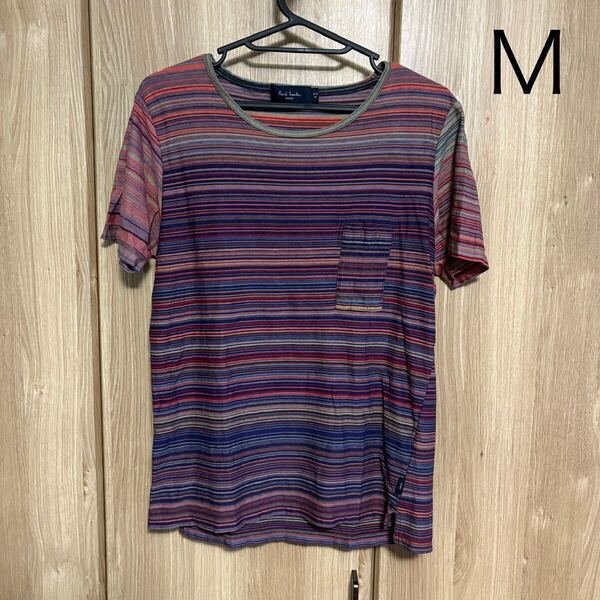 1102 paul smith ポールスミス ジーンズ 半袖マルチストライプボーダーTシャツ