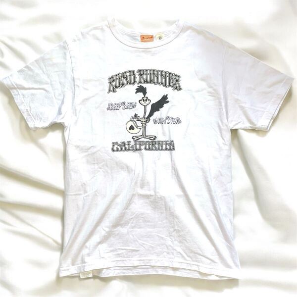 比較的美品 Cheswick ロードランナー コラボ Tシャツ 白 usa製 チェスウィック ルーニーテューンズ LOONEY TUNES Road Runner スカル 東洋