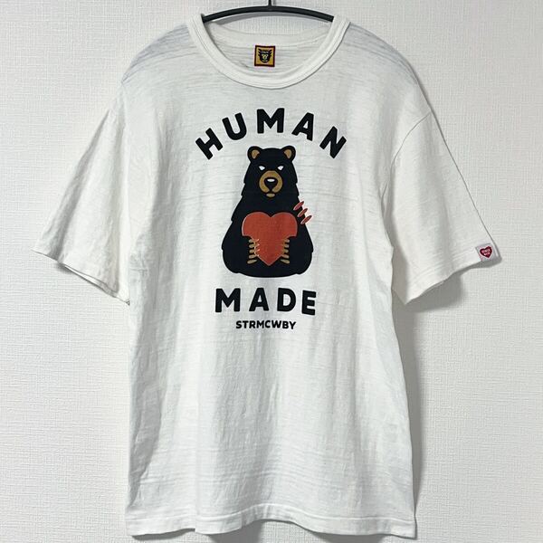 HUMAN MADE サイズM 半袖 Tシャツ 白 ホワイト メンズ トップス 古着 クルーネック