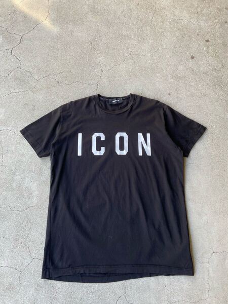 DSQUARED2 19SS ARCHIVE ICON PRINT BLACK T-SHIRT