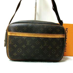 【鑑定済】ルイヴィトン LOUIS VUITTON モノグラム リポーターPM ショルダーバッグ ブラウン 茶 クロスボディ