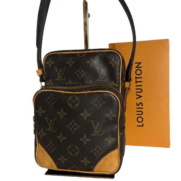 【美品・鑑定済】ルイヴィトン LOUIS VUITTON モノグラム アマゾン ショルダーバッグ ブラウン 茶 クロスボディ