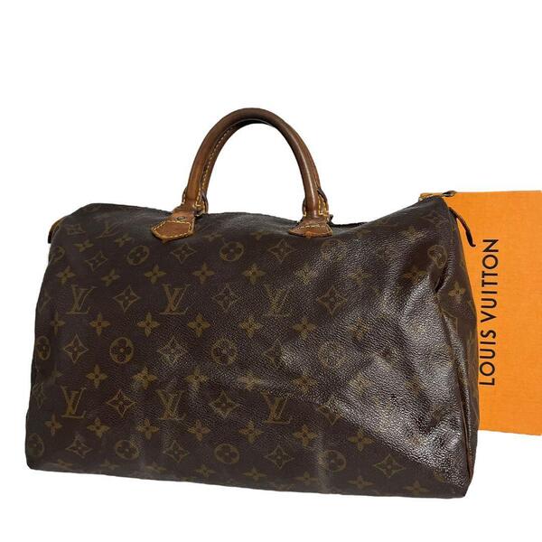 【正規品】ルイヴィトン LOUIS VUITTON モノグラム スピーディ35 ハンドバッグ ボストンバッグ ブラウン 茶