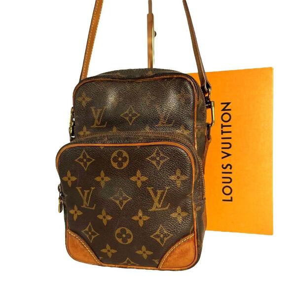 【鑑定済】ルイヴィトン LOUIS VUITTON モノグラム アマゾン ショルダーバッグ ブラウン 茶 クロスボディ