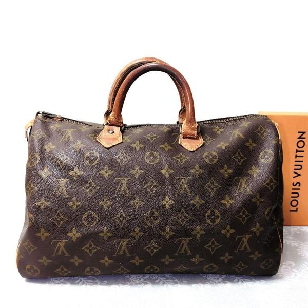 【正規品・お値打ち品】ルイヴィトン LOUIS VUITTON モノグラム スピーディ35 ハンドバッグ ボストンバッグ ブラウン 茶