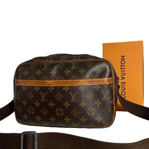 【鑑定済】ルイヴィトン LOUIS VUITTON モノグラム リポーターPM ショルダーバッグ ブラウン 茶 クロスボディ