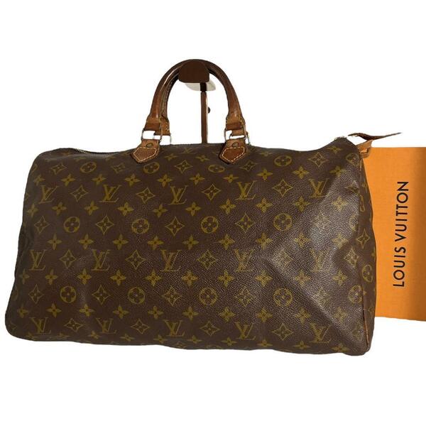 鑑定済 ☆ルイヴィトン LOUIS VUITTON スピーディ40 ハンドバッグ ボストンバッグ モノグラム ブラウン 茶