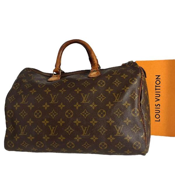 【鑑定済】ルイヴィトン LOUIS VUITTON スピーディ35 ハンドバッグ ボストンバッグ モノグラム ブラウン 茶 お値打ち品
