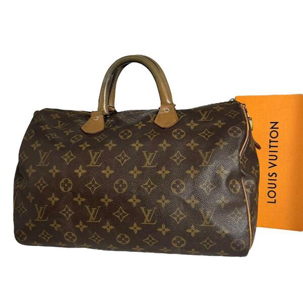 【鑑定済】ルイヴィトン LOUIS VUITTON スピーディ35 USA ハンドバッグ ボストンバッグ モノグラム ブラウン 茶
