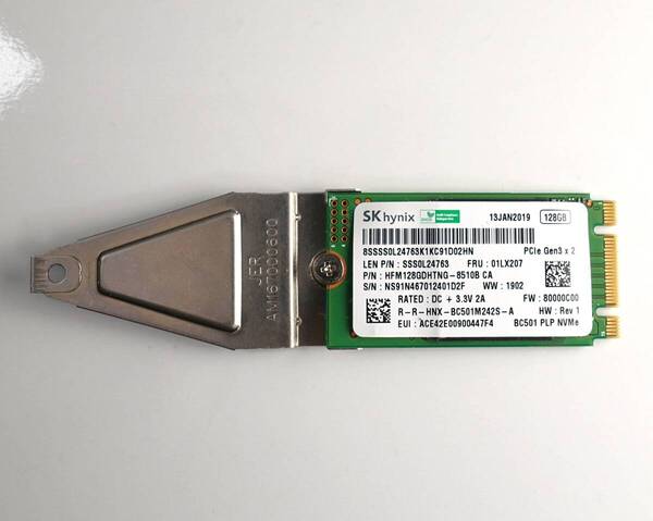 即決!正常動作品★SKハイニックス製 128GB PCIe NVMe m.2 2242★健康状態「正常」★送料無料★Yahoo!フリマ購入可