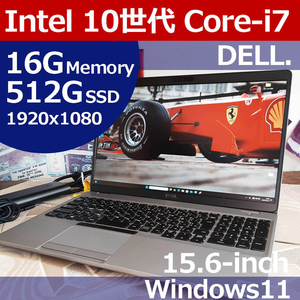 ★ ゲーミング DELL 5511 10世代 i7 10850H 512G/SSD NVMe 16G 1920x1080 nVIDIA WiFi Bluetooth Camera Windows11 Latitude KDA20